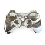 High Quality Premium Super Grip Glow Coffee White Silicon Protective Skin Case Cover for Sony Playstation PS3 Remote Controller