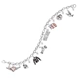 Motorcycle Jewelry With Symbols Of Freedom: Ride Hard, Live Free Charm Bracelet by The Bradford Exchange