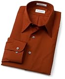  : Van Heusen Men's Long Sleeve Wrinkle Free Poplin Solid Shirt, Pumpkin, 14.5 32/33
