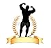 Wallmonkeys Peel and Stick Wall Decals - Body Building Vector Logo - Removable Graphic