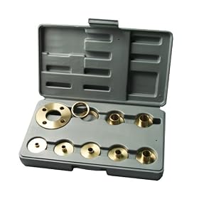 Kempston 99000 10 pcs Solid Brass Template Guide Kit With Adaptor by Kempston Saw Blades