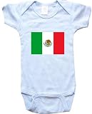 MEXICAN FLAG - Flag Series - White, Blue or Pink Onesie / Baby T-shirt