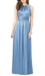 Junior Sheath Taffeta Floor Length Sleeveless Bridesmaid Dress/Prom Dress 