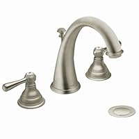 Moen CAT6125BN Kingsley Brushed Nickel Two-Handle High Arc Bathroom Faucet (Valve Not Included)