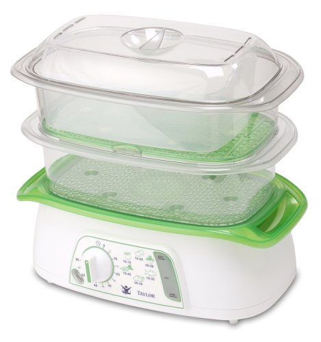 Biggest Loser AS-1500-BL 2-in-1 Double-Up Multi-Tier Food-and-Whole-Grain Steamer