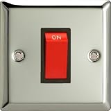 Varilight - 45A Cooker Switch (Single Size) Chrome - XC45SB  from Varilight