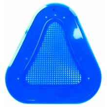 Continental 160A Blue Vinyl Contoured Urinal Screens (Case of 10)