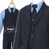KAJIN 子供スーツ★ブルーのシャツがシック♪子供ベーシックスーツ5点セット「紺」七五三セール10%OFF
