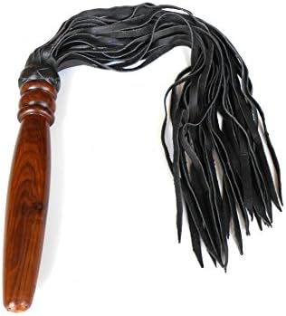 Quality Hand Made Wooden Handle Genuine Leather Flogger/whip.