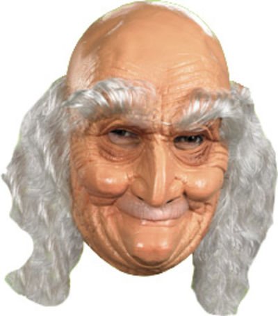 Old Man Costume: Vinyl Mask - Adult's One Size Fits All