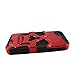 Sanoxy 3D Skull Style Dual-Layer PC + Silicone Back Case for iPhone 5/5S - Non-Retail Packaging - Red