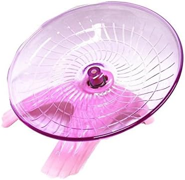 GUOGUOGO Pink Ultra-Quiet Non Slip Stable Circular Edge Pet Exercise Wheel Running Wheel Ball(18cm )