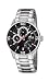 Lotus Men's Quartz Watch with Black Dial Analogue Display and Silver Stainless Steel Bracelet 15797/3
