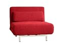 Baxton Studio Romano Convertible Sofa Chair Bed, Red