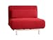 Baxton Studios Romano Convertible Sofa Chair Bed, Red