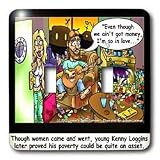  : Londons Times Funny Music Cartoons - Kenny Loggins, The Early Years - Light Switch Covers - double toggle switch