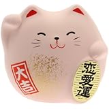 Kotobuki Maneki Neko Charm Renai-un Collectible Figurine, Love, Pink