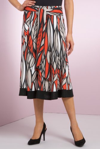 Linen Blend Amazon Stripe Skirt