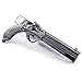 KONOV Mens Tie Bar, Necktie Tie Spring Loaded End Clip Clasp Bar, Handgun Gun, Color Black