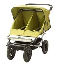 2008 Mountain Buggy Urban Double Stroller - Moss Dot