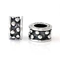 sterling silver handmade beads,slide-on slide -off silver bead, inside hole diameter is 5mm so it will fit on any high street branded silver bracelet chains