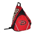 Arizona Diamondbacks MLB Baseball Team Sling Shoulder Sports Bag / Athletic Backpack - Red & Black (Size: one size )
