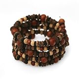 Coconut Shell and Wood Brown Bracelet-Coil 