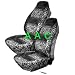 Set of 2 Universal-fit Animal Print Front Bucket Seat Cover - Snow Leopard