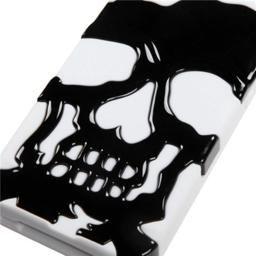 MYBAT IPHONE4AVHPCSKSC002NP Unique Skullcap Protective Cover for iPhone 4 - 1 Pack - Retail Packaging - Solid Black/Solid White