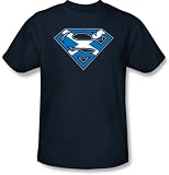 Superman SCOTTISH SHIELD Scotland Adult Navy Blue T-shirt Tee Shirt