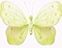 10" Medium Yellow Shimmer Butterfly Decorations - butterflies hanging nylon nursery bedroom girls room ceiling wall decor, wedding birthday party baby bridal shower