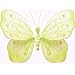 10" Medium Yellow Shimmer Butterfly Decorations - butterflies hanging nylon nursery bedroom girls room ceiling wall decor, wedding birthday party baby bridal shower