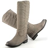 Produkt-Bild: Damen Winter Langschaft Schlupf-Stiefel, used Look, grau used antic
