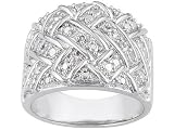 DIAMOND ACCENT PLATINUM OVER STERLING SILVER RING