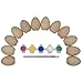 BestPysanky Set of 12 Unfinished Unpainted Wooden Egg Halves 2 Inches