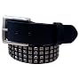 Levi's Men's Studded Nickel Harness Bridle Belt