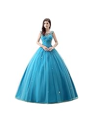 Tulle  Sheer Crystals Crystal  Ball Gown Quinceanera Dress  with a Brush/Sweep Train 