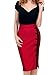 Missmay Women's Vintage Navy Style Split Side Wiggle Pencil Skirt