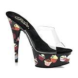 6 Inch High Heel Shoes Sexy Platform Shoes Cupcake Stripper Shoes Black
