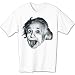 Albert Einstein STICKING TONGUE OUT Funny White T-shirt Image