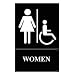 Quartet ADA Approved Women's Restroom Sign, Wheelchair Accessible Symbol with Tactile Graphics, Molded Plastic, 6 x 9 Inches, Gray (01415)