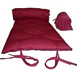 Brand New Red Traditional Japanese Floor Futon Mattresses 3T x 30W x 80L, Foldable Cushion Mats, Yoga, Meditaion. by 