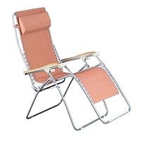 Faulkner XL Recliner Terra Cotta Mesh with Wood Arms