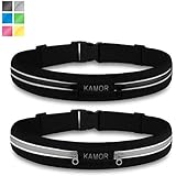 (2 Pack) Kamor Running Belts / Exercise Runner Belt / Waist Packs for Apple iPhone 6, 6 plus, 5, 5s, 5c, Samsung Galaxy － for Men, Women during Workouts, Cycling, Hiking, Walking, Running, Fitness