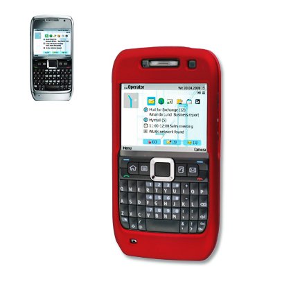 New Fashionable Perfect Fit Hard Protector Skin Cover Cell Phone Case for Nokia E71 / E71X AT&T,T-mobile - Red