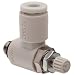 SMC AS Air Flow Control Valve, PBT & Nickel Plated Brass, Elbow, Metric Thread Male X Push-to-Connect Fitting