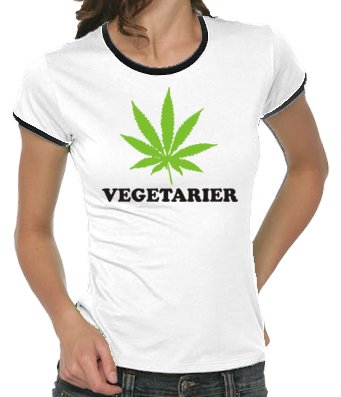 Touchlines Girlie Ringer T-Shirt Vegetarier, white, M, B9011 Preisvergleich