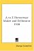 Book A to Z Horoscrope Maker and Delineator 1928