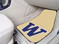 NCAA Washington Huskies 2-Piece Chromo Jet Printed Floor Car Mat Set