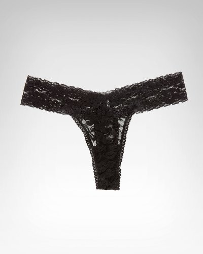 Bebe Basic Thong Black Size Petite-Small